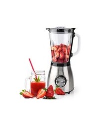 Blender 800 W 1.5 l Glas 2-Snelheden Zilver / Zwart