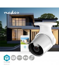 SmartLife Camera voor Buiten Wi-Fi Full HD 1080p IP65 | Cloud / MicroSD 12 VDC Nachtzicht Android™ / IOS Wit / Zilver