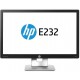 HP EliteDisplay E232 IPS 23" Zwart Full HD Matt