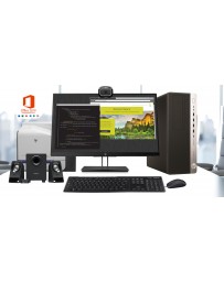 HP EliteDesk 800 G3 SFF + 24" TFT + Logitech Keyboard + mouse + Webcam + Printer + Office 2019