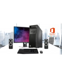 HP Z640 Workstation + 2x 24" inch TFT + Logitech Z200 Speaker + WiFi + Office 2019 Pro